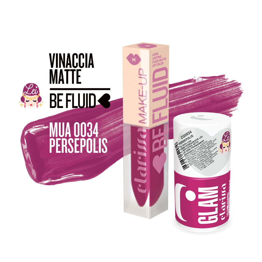 CLARISSA BE FLUID LIPCOLOR PERSEP.-VINACCIA MATTE 4ML MUA 0034