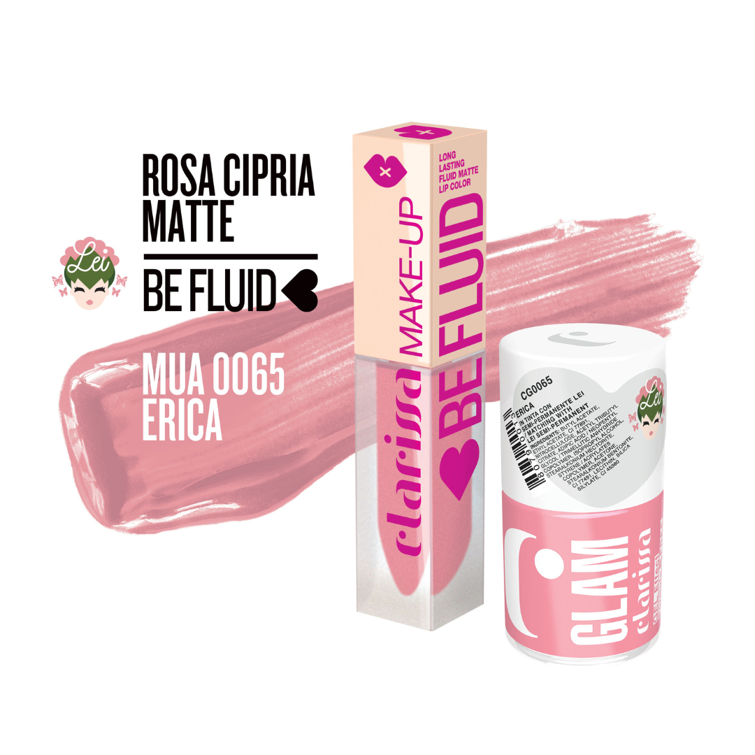 CLARISSA BE FLUID LIPCOLOR ERICA-ROSA CIPRIA MATTE4ML MUA 0065